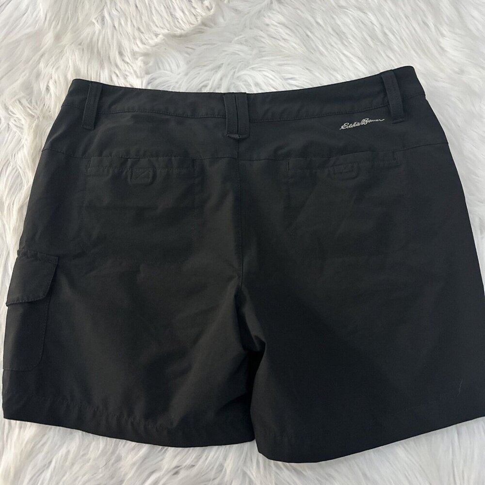 Eddie Bauer womens black surf and turf shorts 8 cargo pocket quick dry hike - Picture 6 of 10